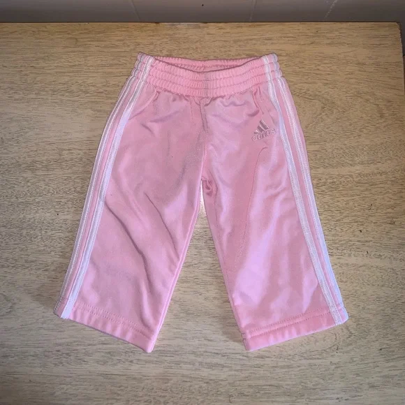 Adidas Baby Girl Pink and White Joggers 3 months - Picture 3 of 6